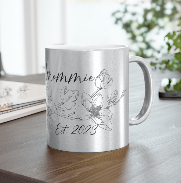 Grandmommie Mug,Mother Ceramic Mug,Funny Mom Mug,Cool Design Cup,Flower Grandma Cup,Mother's Day Gifts,Magnolia Branchs mug,%100 Ceramic cup,Mother's Day Gift