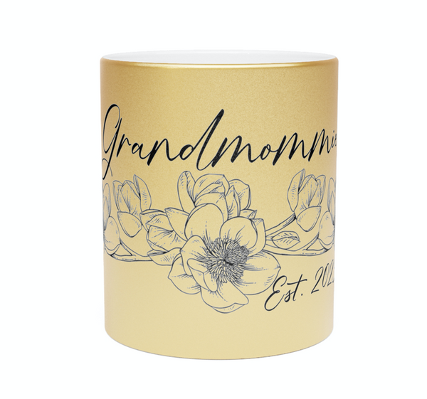 Grandmommie Mug,Mother Ceramic Mug,Funny Mom Mug,Cool Design Cup,Flower Grandma Cup,Mother's Day Gifts,Magnolia Branchs mug,%100 Ceramic cup,Mother's Day Gift