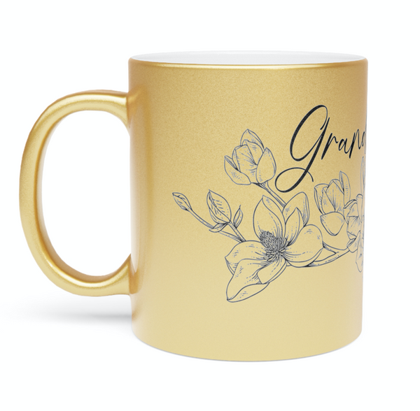 Grandmommie Mug,Mother Ceramic Mug,Funny Mom Mug,Cool Design Cup,Flower Grandma Cup,Mother's Day Gifts,Magnolia Branchs mug,%100 Ceramic cup,Mother's Day Gift