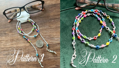 Eyeglasses accessory Chain Healing Crystal Beaded Sunglasses Chains with Pearl for Women, Evil Eye Beads, Colorful, Quality Handmade, Mother's Day Gift, Gift for mom, Best Unique gift