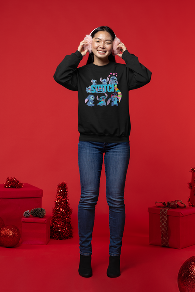 Lilo Stitch Sweatshirt, Stitch Girl's Classic Sweatshirt, Disney Lilo Simply Stitch Sweatshirt, Cute Stitch Design Sweatshirt,Lilo & Stitch - Ohana Top, Stitch Lover