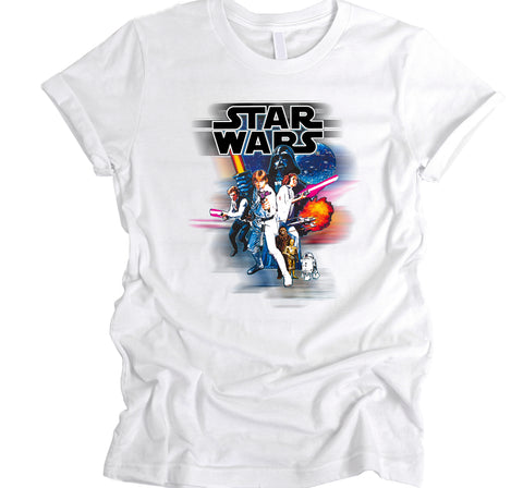 Star Wars Vintage Cast T-Shirt, Star Wars Classic Disney Star Wars Episode 4 Galactic Symbol T-Shirt Fleece Sweater Pullover Hoodie