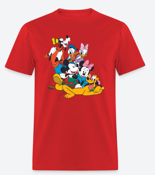 Mickey Mouse and Friend Minnie Mouse Kissing Full Size Graphic Short Sleeve T-Shirt,Disney Adult Classic, Mickey and Minnie,Mickey & Minnie Mouse Clip Art, Minnie Kissing Mickey,Plus Size Shirt, % 100 Cotton Custom Shirt.