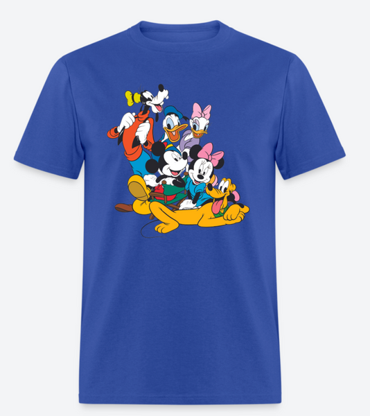 Mickey Mouse and Friend Minnie Mouse Kissing Full Size Graphic Short Sleeve T-Shirt,Disney Adult Classic, Mickey and Minnie,Mickey & Minnie Mouse Clip Art, Minnie Kissing Mickey,Plus Size Shirt, % 100 Cotton Custom Shirt.