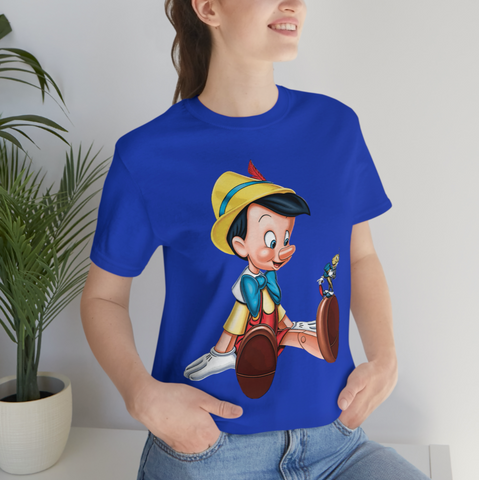 Disney Pinocchio Vintage Portrait T-Shirt, Magic Kingdom Family Matching, Vintage Portrait, Best Friend T-Shirt Anime Lovers T-Shirt for woman,Disneyland Shirt,Retro Disney Pinocchio and Jiminy Cricket Shirt