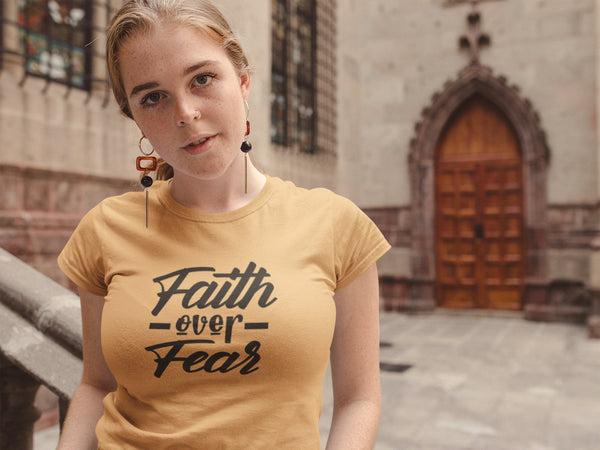 Faith Over Fear T-Shirt. Faith T-shirt, Christian Shirt, Faith Shirt, Religious Shirt, Church, Disciple, Love, Grace, Faith