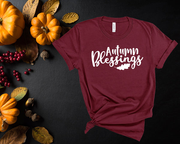 Autumn Blessings, Fall Shirts Women,  Graphic Tee, Cute Fall Shirts, Thanksgiving Shirt