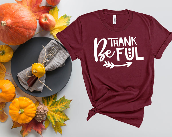 Be Thankful, Fall Shirts Women,  Fall Graphic Tee, Cute Fall Shirts, Thanksgiving Shirt