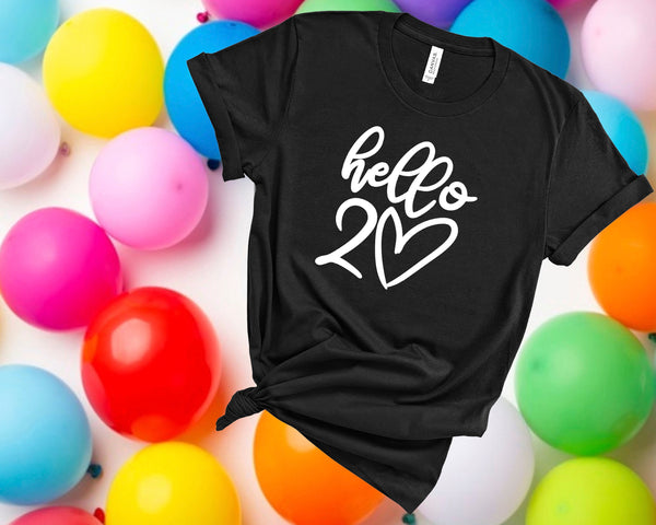 20th birthday, birthday gift for women,birthday gifts for her,best friend birthday gifts, twenty birthday gift,birthday shirt, hello 20