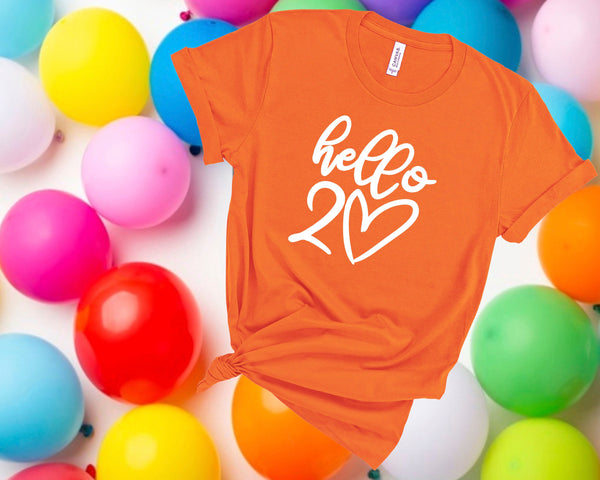 20th birthday, birthday gift for women,birthday gifts for her,best friend birthday gifts, twenty birthday gift,birthday shirt, hello 20