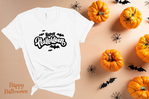 halloween shirt, funny halloween, halloween gift, happy halloween, halloween costume women, vintage halloween, Happy Halloween with Bats