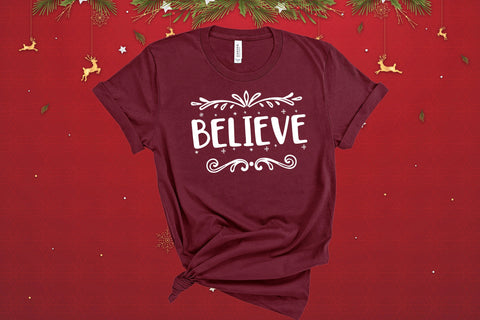 Believe, Christmas Shirt, Xmas Family Shirt, Christmas Tree Shirt, Ugly Christmas Shirt, Christmas Apparel, Christmas Reindeer