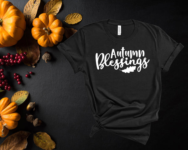 Autumn Blessings, Fall Shirts Women,  Graphic Tee, Cute Fall Shirts, Thanksgiving Shirt