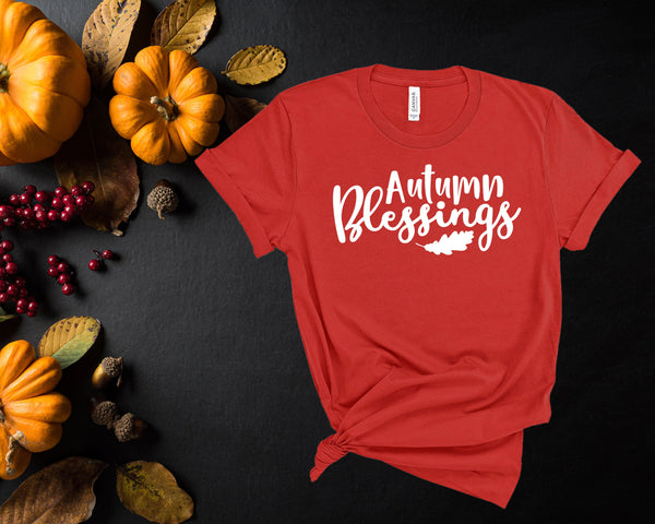 Autumn Blessings, Fall Shirts Women,  Graphic Tee, Cute Fall Shirts, Thanksgiving Shirt