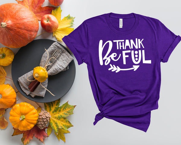 Be Thankful, Fall Shirts Women,  Fall Graphic Tee, Cute Fall Shirts, Thanksgiving Shirt