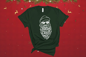 Santa Head Shirt, Merry Christmas, Christmas T-Shirt, Christmas Gift Idea, Santa Shirt, Christmas Shirt, Meowy Christmas