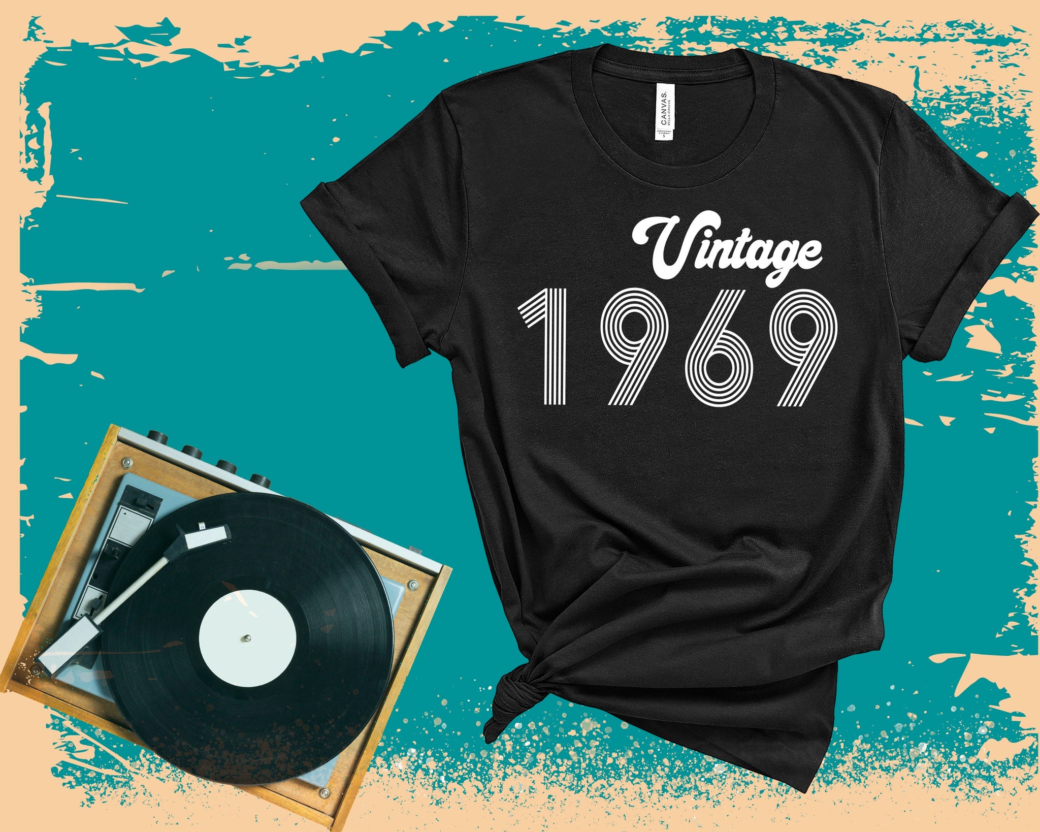 Vintage Birth Year T-shirt - Unisex Shirt - Birth Year Shirt - Personalized Tee - Custom Birth Year - 1969 - Antique - 80's - 70's - 60's