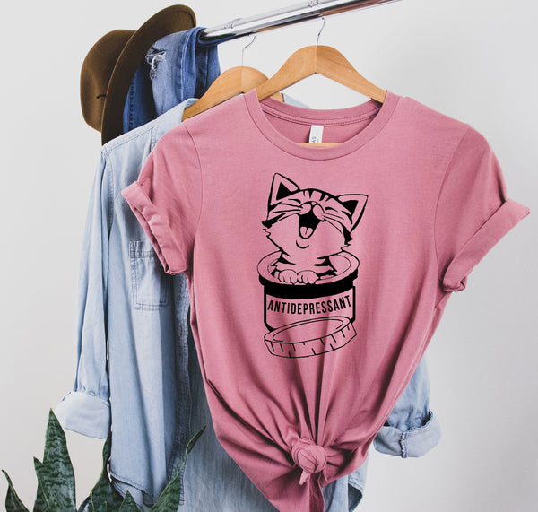 Cute Cat Kitten, Antidepressant shirt, Funny T Shirt,  Men Women Unisex, Best gift Shirt, Best gift for her,Best gift for him, Feb