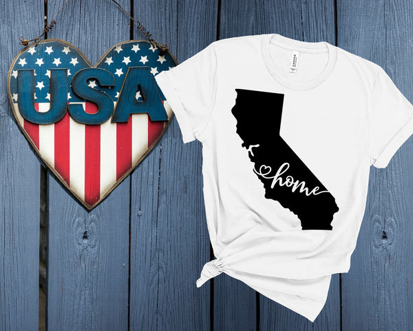 State Shirts, State Map Shirt, Travel Gifts, Apparel, state Clothing, California State Map Shirt,Pennsylvania State Map Shirt,Home Shirt