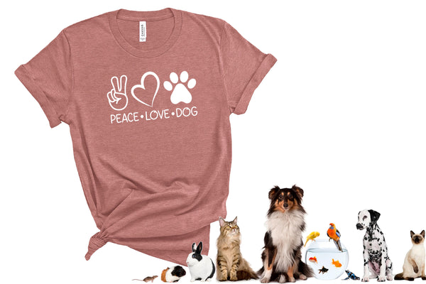 Peace Love Dogs Shirt, Dogs Shirt, Dogs Tshirt, Gift for Dog Mom, Dog Mom Shirt, Dog Shirts for Women, Shirts about Dogs, Gift for Dog Owner