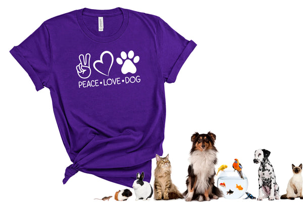 Peace Love Dogs Shirt, Dogs Shirt, Dogs Tshirt, Gift for Dog Mom, Dog Mom Shirt, Dog Shirts for Women, Shirts about Dogs, Gift for Dog Owner
