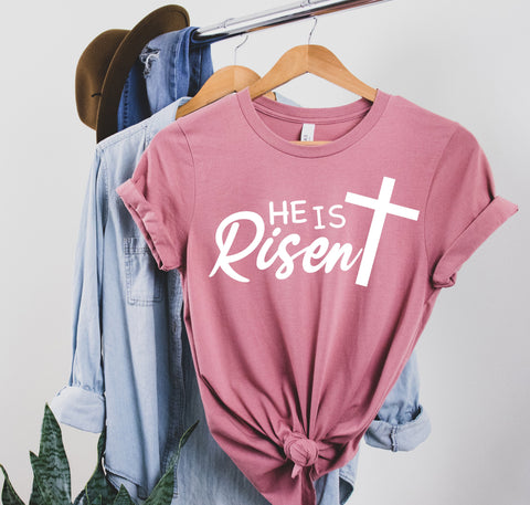 He is Risen Shirt, Gift for Christian, Easter Tees, Easter Shirts for Women and Men, Jesus T-Shirts, Easter Sunday Tops, Womens Easter