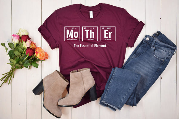 2XL Mother Periodic Table Shirt, Funny Mom Shirt, Chemistry Mom T-shirt, Women Graphic Tee, Science Shirt for Mom, Mother's Day Shirt