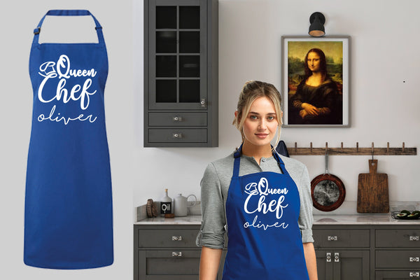 Chef Name Custom Apron, Custom Monogrammed Apron, Custom Text Apron, Personalize Apron, Custom Apron Men, Custom Apron Women, Gift For Her