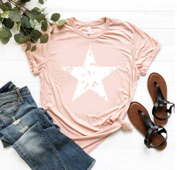 Distressed Star Shirt, White Star Shirt, Star Shirt, Star Tee Shirt, Big Star T Shirt, Chaos Star Shirt Women, Men's Star T-Shirt