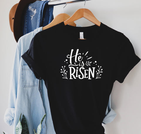 He is Risen Shirt, Gift for Christian, Easter Tees, Easter Shirts for Women and Men, Jesus T-Shirts, Easter Sunday Tops, Womens Easter