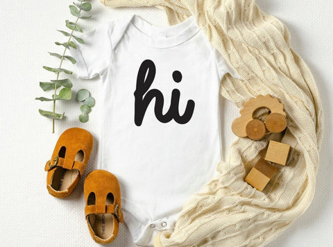 Hi Baby Bodysuit, Hi Onesie, Baby onesies , special gifts, baby bodysuit,gift for best friend, funny onesie, hello baby