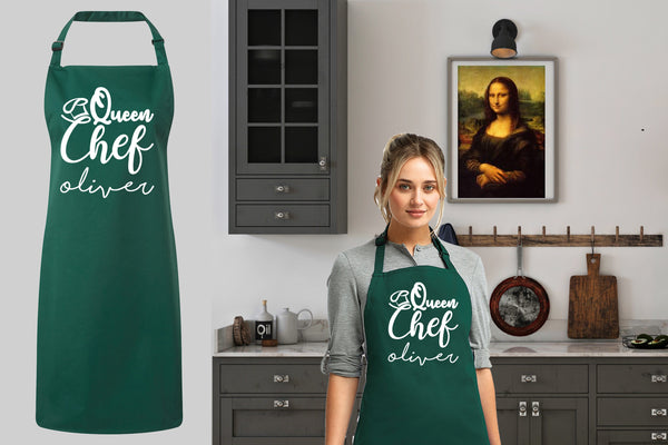 Chef Name Custom Apron, Custom Monogrammed Apron, Custom Text Apron, Personalize Apron, Custom Apron Men, Custom Apron Women, Gift For Her