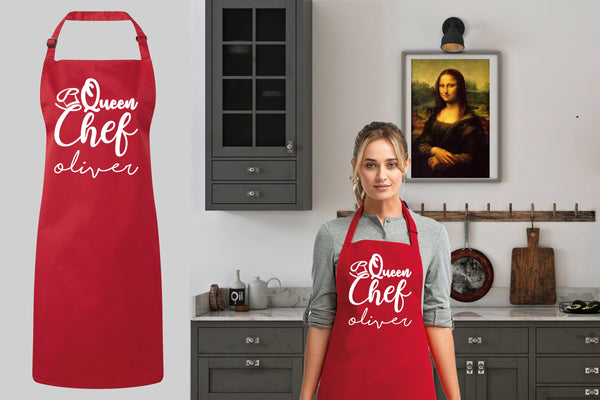 Chef Name Custom Apron, Custom Monogrammed Apron, Custom Text Apron, Personalize Apron, Custom Apron Men, Custom Apron Women, Gift For Her