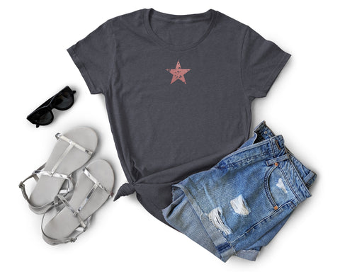 Distressed Little Star Shirt, White Star Shirt, Star Shirt, Star Tee Shirt, Big Star T Shirt, Chaos Star Shirt Women, Men's Star T-Shirt