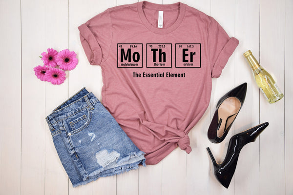 2XL Mother Periodic Table Shirt, Funny Mom Shirt, Chemistry Mom T-shirt, Women Graphic Tee, Science Shirt for Mom, Mother's Day Shirt