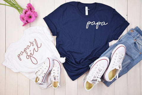 Papa and Papa's Girl Shirt, Gift For Papa Shirt, Fathers Day Gift, Papa and Me Shirt, Matching Papa Shirt, Grandpa and Me Shirt