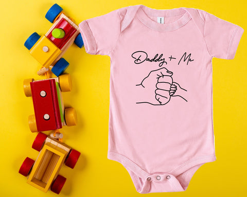 Dady+Me onesie, Personalized baby bodysuit, Funny onesie, Father's Day Gift,Fast shipping, Best Gift for baby, Dady+Me Baby, Hands Bodysuit