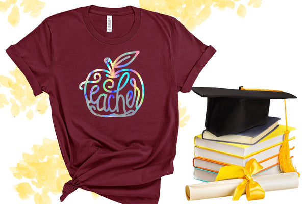 Apple Teacher Shirt,Teacher Teaching, Kindergarten Teacher Tee, gift for teacher, Teacher Gift Ideas, Teacher Gift, Cute Shirt, quality gift