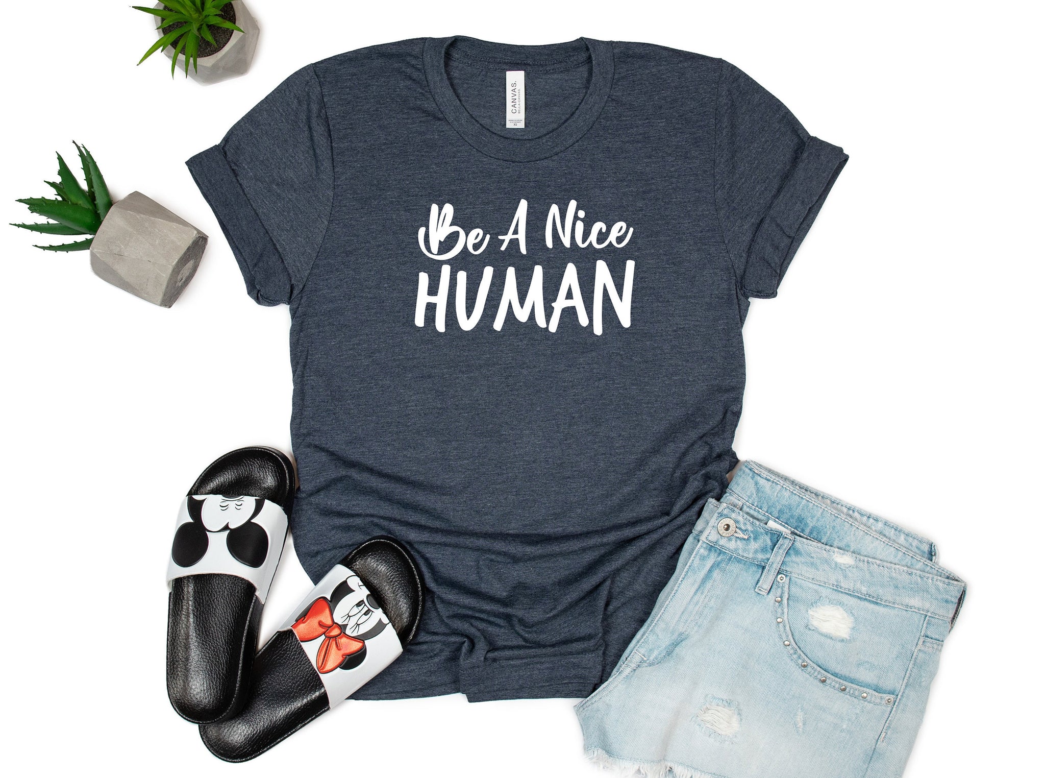 Be a Nice Human T shirt, Graphic Tee, Funny Women's Shirt, Brunch Shirts, Weekend Shirt, Boating Shirt, Workout Shirt, Comfy Tee, Retro Tee