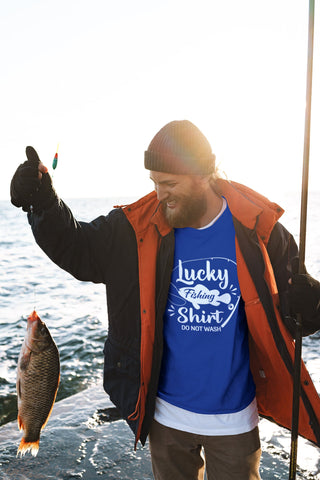 Lucky Fishing Shirt, Fishing Lover T-Shirt,Fishing Quotes,Funny fishing shirt,Fishing T-Shirt,Gift For Fisherman, Fisher Tee,Gift for Dad