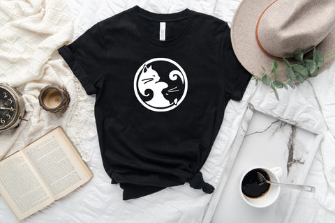 Ying Yang Cat shirt, Cat Lover TShirt, Pet lover Tee, Cat Shirt, Black And White Cat Shirt, Gift for Pet lover,Cute Tshirt,Inspirational Tee