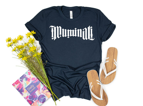 Illuminati Ambigram Shirt, Funny Shirt, Demons and Angels Shirt, Gift For Her