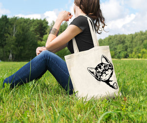 Cute Cat Canvas Tote Bag,Beach Bag,Shopping Bag,Birthday Present,Retro Aesthetic,Best Gift for Her, Women tote,LIMITED EDITION!,Self gift