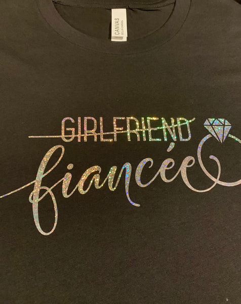fiancee shirt, fiance shirt, couples engagement, engagement shirt, girlfriend fiancee, engaged shirt, bachelorette shirt, engagement