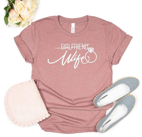 Wife shirt, fiance shirt, couples engagement shirt, girlfriend wife, engaged shirt, bachelorette shirt, engagement, girlfriend fianc√©e wife