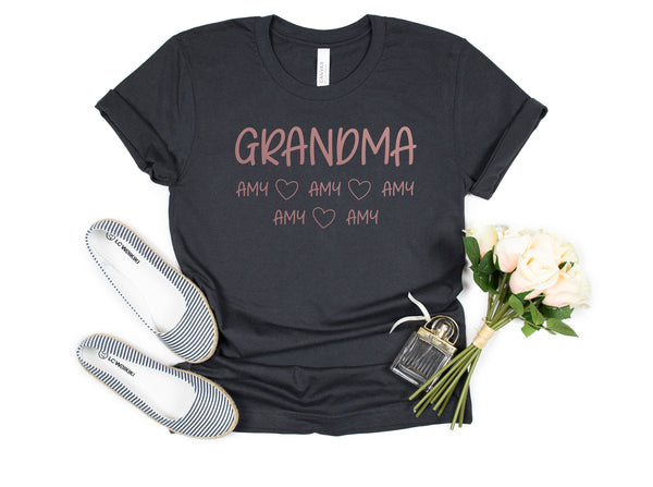 Grandma Custom Name Shirt, Grandma Shirt With Grandkids Names, Nana Shirt, Gift For Grandma, Gift for Grandma, Personalized Grandma shirt