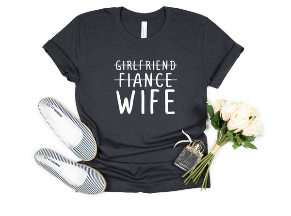 wife shirt, husband shirt, couples marriage, marriage shirt, girlfriend fiancee wife , married shirt, bachelorette shirt, married