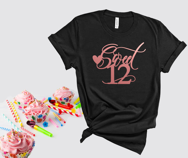 Birthday Shirt,Sweet 16 Shirt,Sweet 12,23,34,45,Birthday T-Shirt,Birthday Party Tee, Cool Design Shirt,Women T-Shirt, Best Gift for Birthday