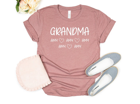 Grandma Custom Name Shirt, Grandma Shirt With Grandkids Names, Nana Shirt, Gift For Grandma, Gift for Grandma, Personalized Grandma shirt