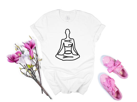 Yoga Cotton T-Shirt, Yoga Cotton Shirts For Women, Chakras Yoga Top, Gifts Yoga Teacher Student